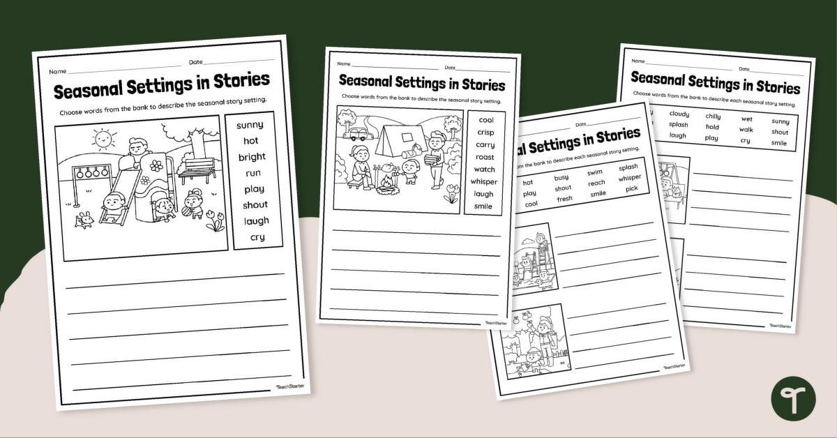 Seasonal Settings Descriptive Writing Task teaching resource