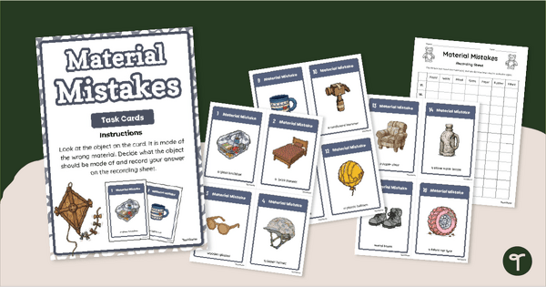 Go to Material Mistakes Task Cards teaching resource