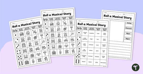 Go to Roll to Create a Musical Story - Dice Game teaching resource