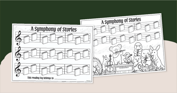 Go to A Symphony of Stories - Reading Log Templates for Book Week teaching resource