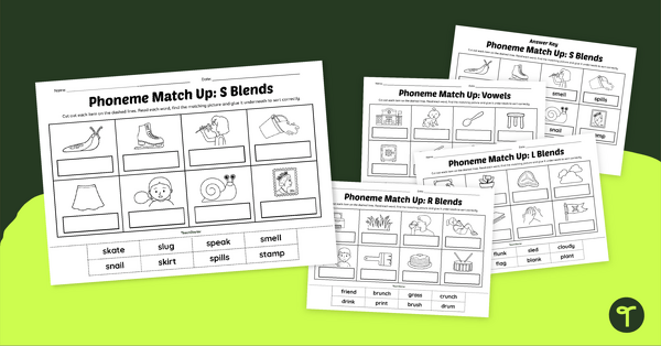 Go to Reading 3-5 Phonemes Cut and Paste Pack teaching resource