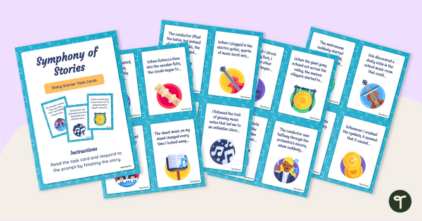 Go to Musical Story Starter Task Cards teaching resource
