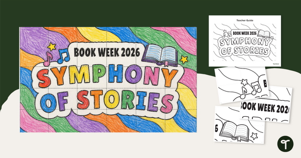 Go to Book Week 2026 Activity - Collaborative Colouring teaching resource