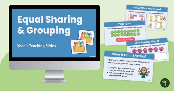Go to Year 1 Equal Grouping and Equal Sharing Teaching Slides teaching resource