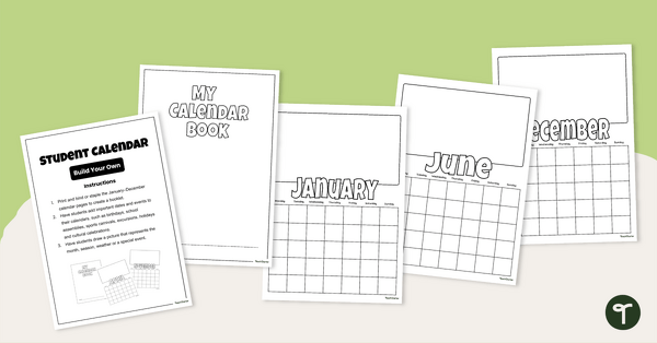 Go to Student Calendar Template teaching resource