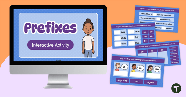 Go to Prefixes Interactive Activity teaching resource