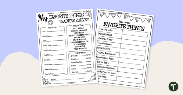 Go to A Teacher’s Favorite Things List teaching resource