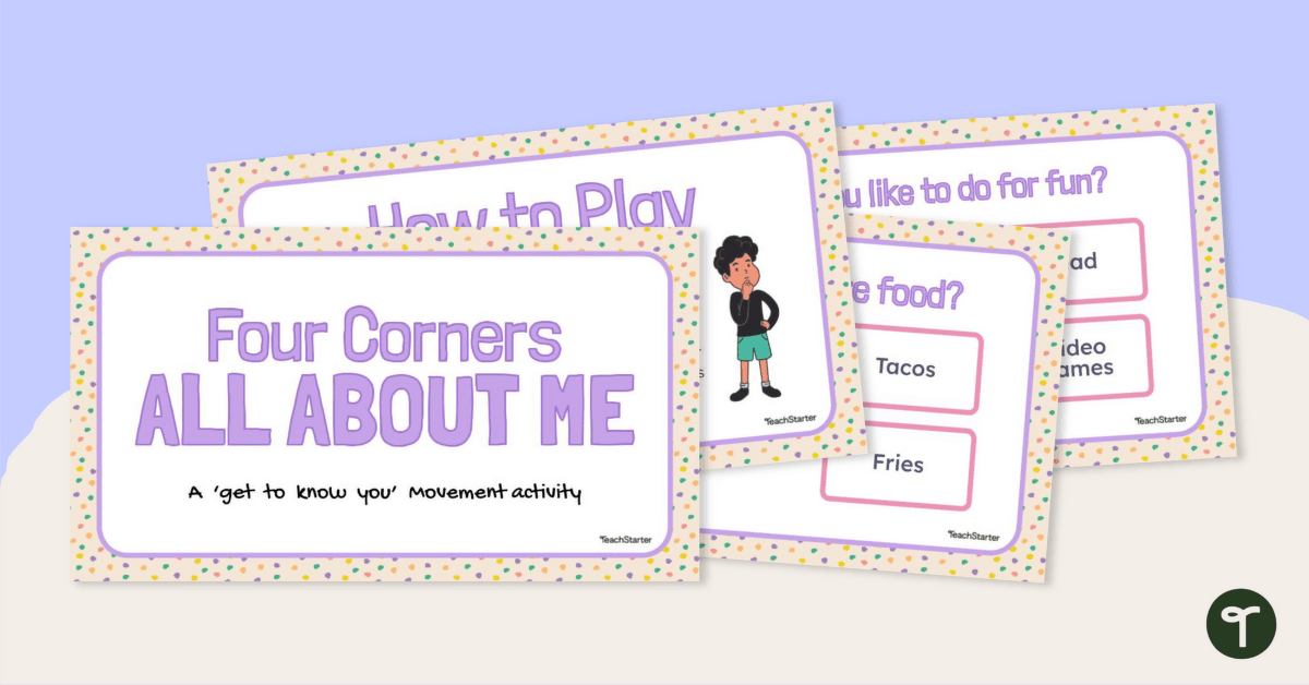 Four Corners Icebreaker - Back to School Game teaching resource