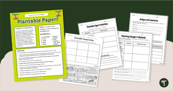 Go to Plantable Seed Paper Activity Pack teaching resource