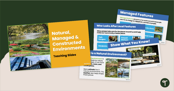 Go to Natural, Managed, and Constructed Environments PowerPoint teaching resource