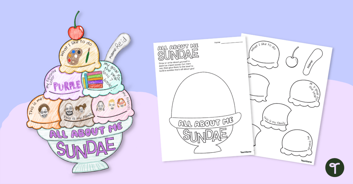 All About Me Sundae - First Day Activity teaching resource