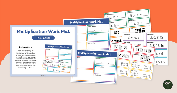 Go to Multiplication Student Work Mat teaching resource