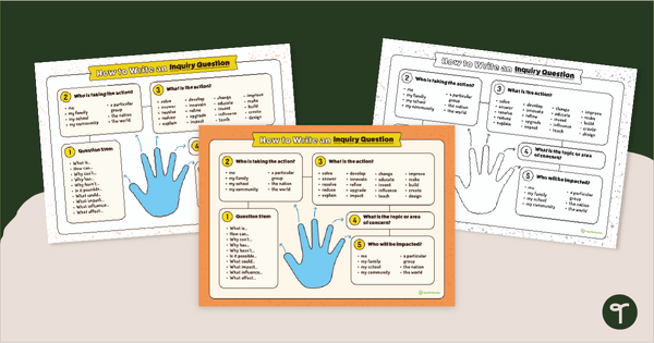 Go to How to Write an Inquiry Question Poster teaching resource