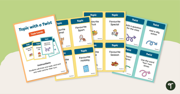 Image of Speech Topics with a Twist Cards