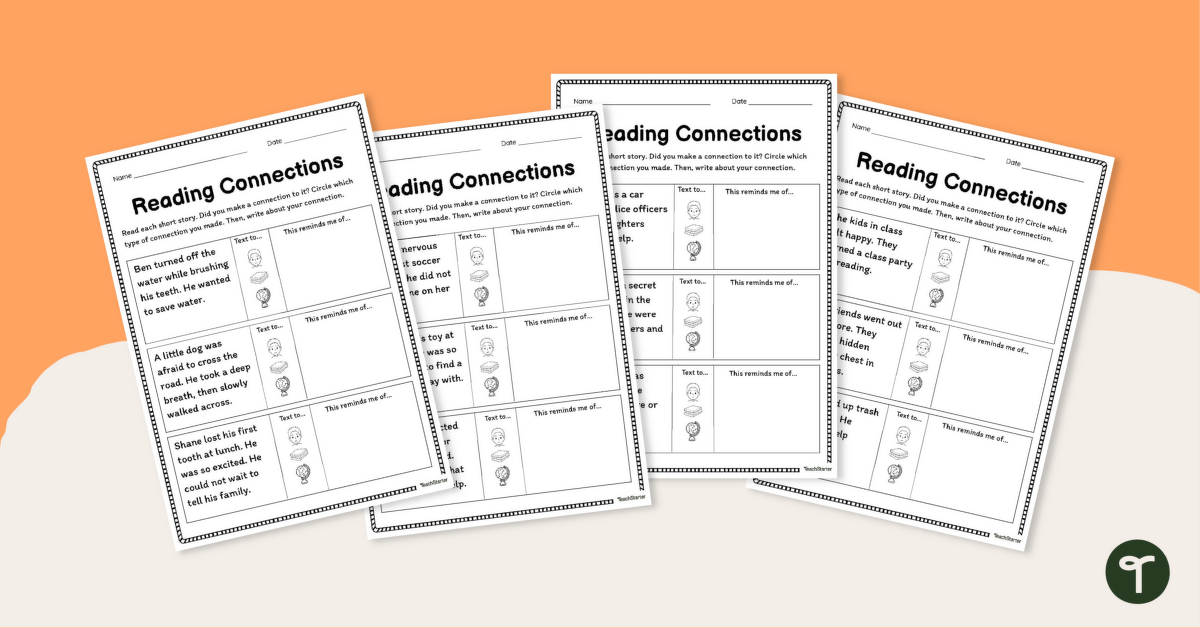 Reading Connections Worksheet Set teaching resource