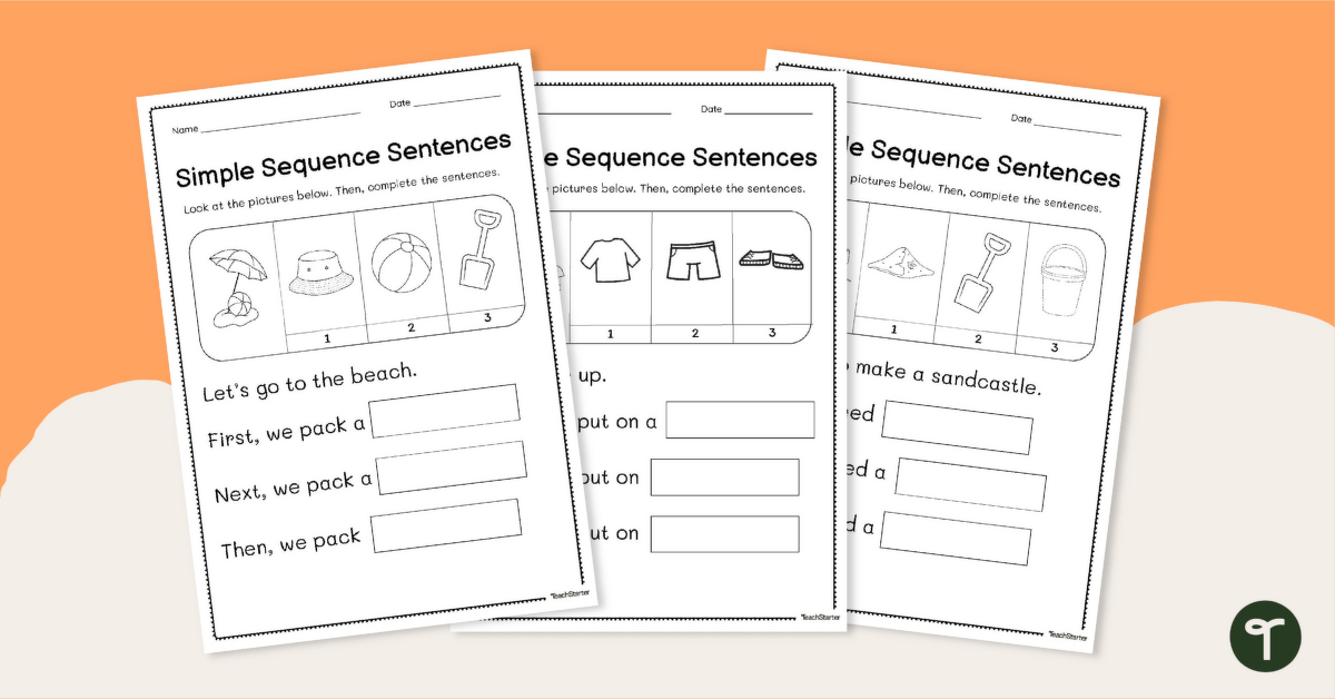 Sequencing Vocabulary Writing Pack teaching resource