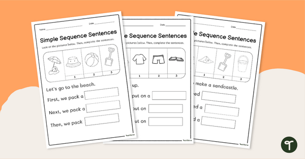Go to Sequencing Vocabulary Writing Pack teaching resource