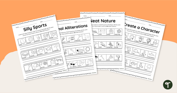 Go to Inventing Alliterations Worksheet teaching resource