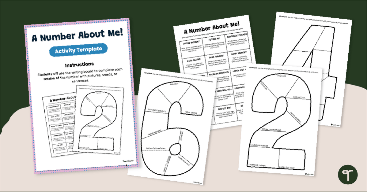 ‘A Number About Me’ Activity Templates teaching resource