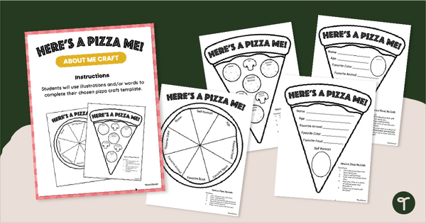 Go to Pizza About Me! Craft Templates teaching resource