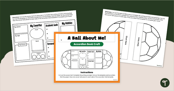 Go to Soccer-Themed About Me Accordion Book Craft teaching resource