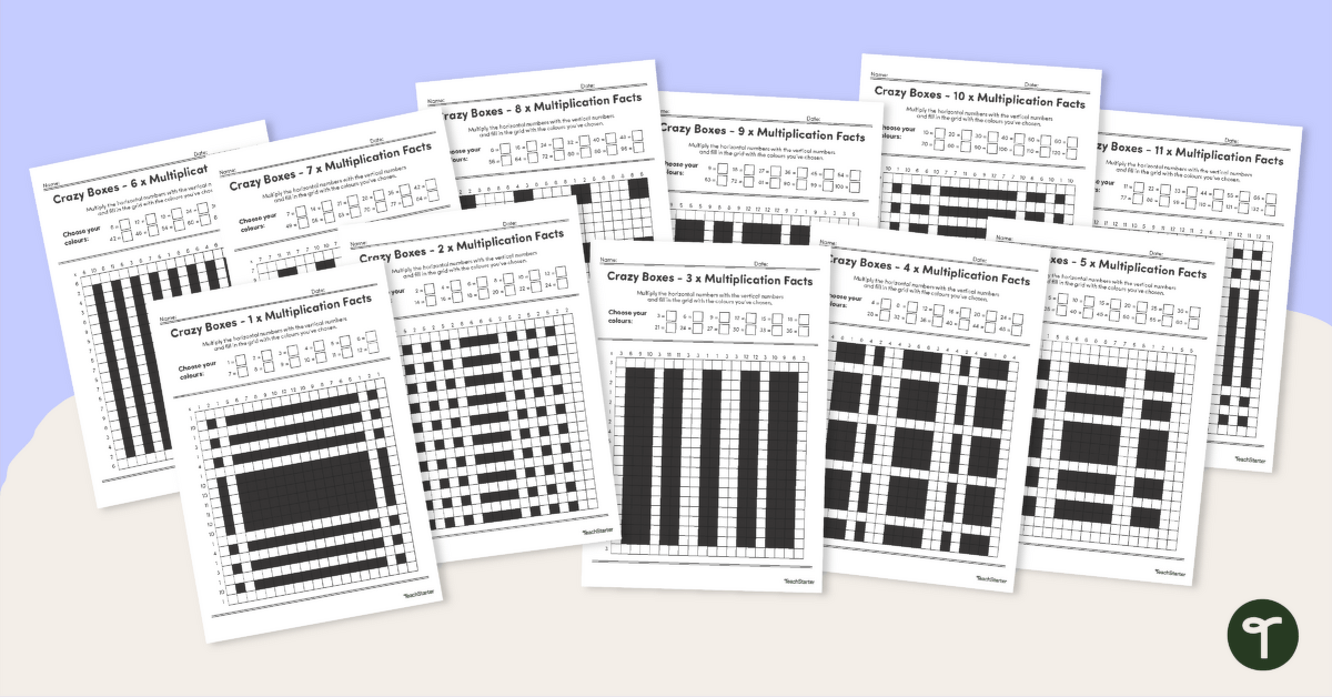 Crazy Boxes - 1 to 12 Times Tables teaching resource