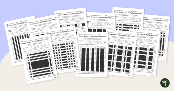 Go to Crazy Boxes - 1 to 12 Times Tables teaching resource