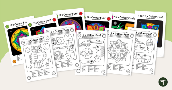 Go to Colour by Numbers Multiplication — Facts 1-12 teaching resource