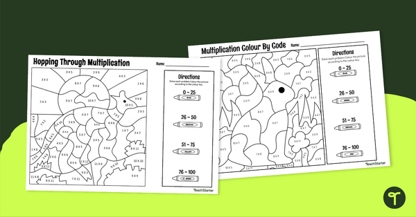 Go to Fact Fluency Colour by Code Worksheets teaching resource