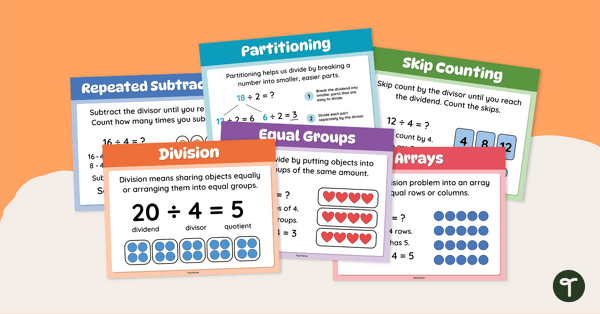 Go to Division Strategies Poster Pack with Notebook Templates teaching resource