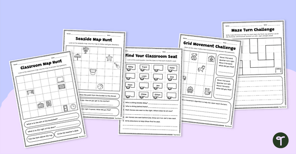Go to Year 2 Locations and Directions Worksheet Pack teaching resource