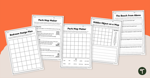 Go to Map Skills and Positional Language Worksheet Pack teaching resource
