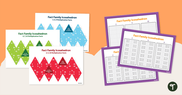 Go to Fact Family Icosahedrons —Multiplication and Division Game teaching resource