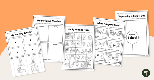 Go to Sequencing Events — Pictorial Timeline Worksheet Pack teaching resource