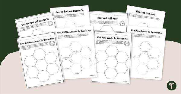 Go to Telling the Time Year 2 Tarsia Puzzle teaching resource