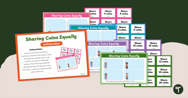 Go to Equal Sharing Activity — Money Sharing Mats teaching resource