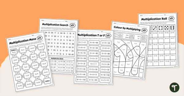 Go to Multiples of 11 — Fact Fluency Pack teaching resource