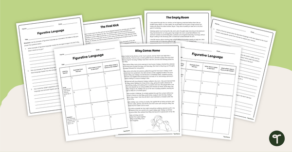 Go to Analysing Figurative Language in Literature Worksheets teaching resource
