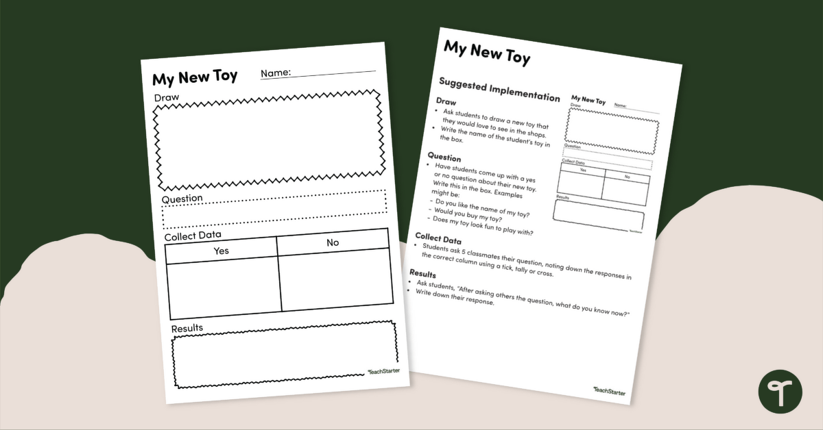 Yes or No? My New Toy – Worksheet teaching resource