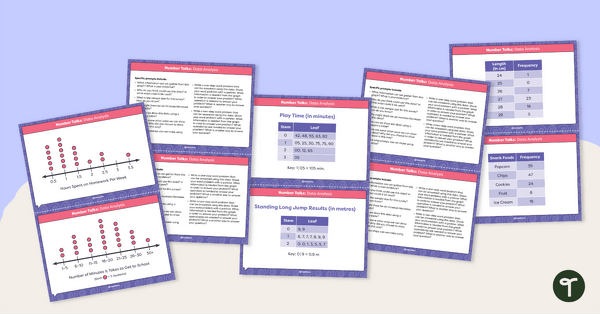 Go to Number Talks - Data Analysis Task Cards teaching resource