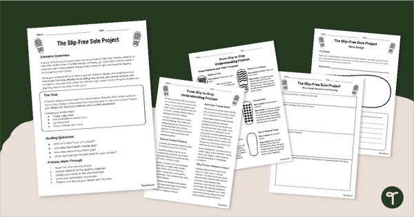 Go to ‘Design a Shoe’ Friction Project teaching resource