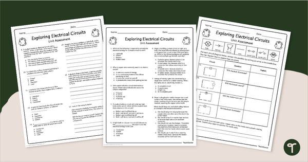 Go to Exploring Electrical Circuits Assessment teaching resource