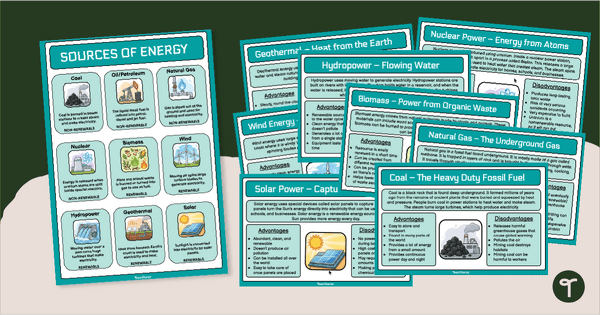 Go to Renewable & Non-Renewable Energy Posters teaching resource