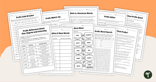 Go to Size Prefixes Worksheet Pack teaching resource