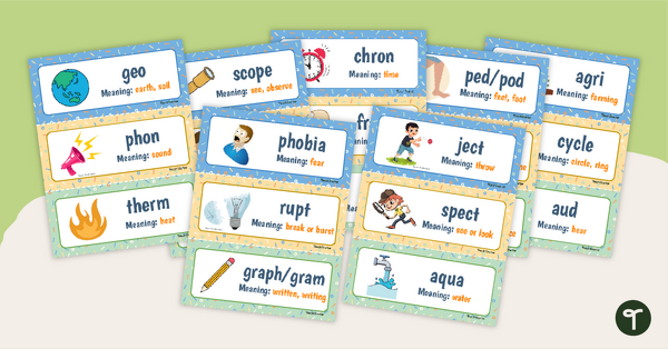 Go to Greek and Latin Roots – Illustrated Word Wall teaching resource