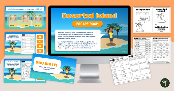 Go to Year 5 Multiplication Escape Room teaching resource