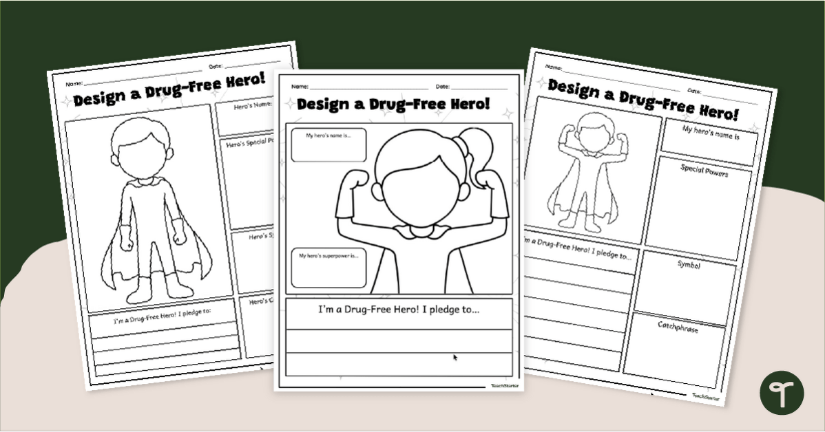 Design a Drug-Free Hero Activity teaching resource