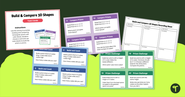 Go to Build and Compare 3D Shapes Task Cards teaching resource