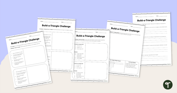Go to Constructing Triangles Worksheet Pack teaching resource