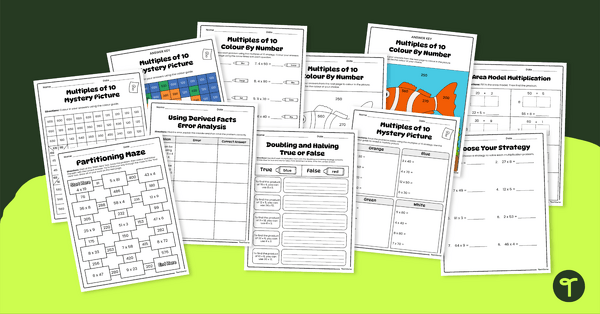Go to Year 4 Multiplication Worksheets teaching resource